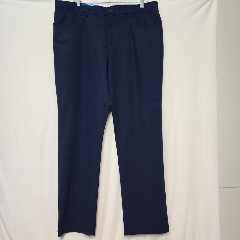 Ben Sherman Slim Straight Fit Solid Navy Blue Pants Size 36x30